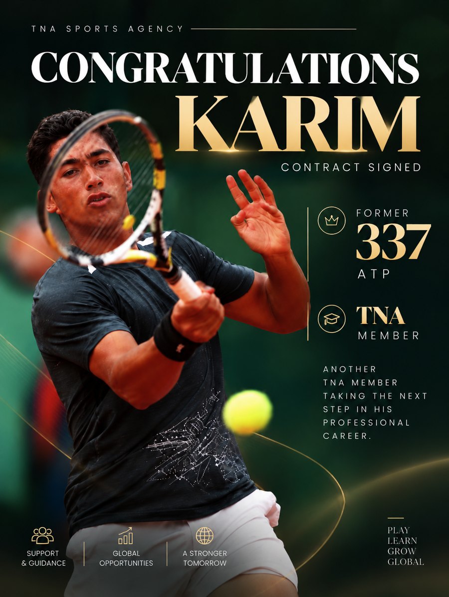 Karim, former ATP No. 337 and TNA member, contract signed
