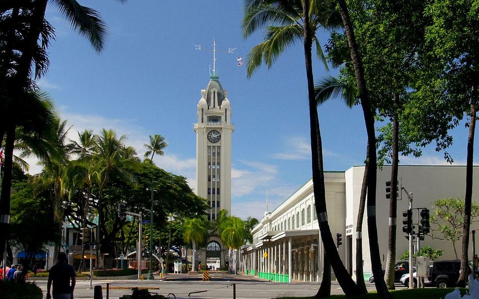Aloha Tower in Honolulu, beside HPU’s downtown campus hub
